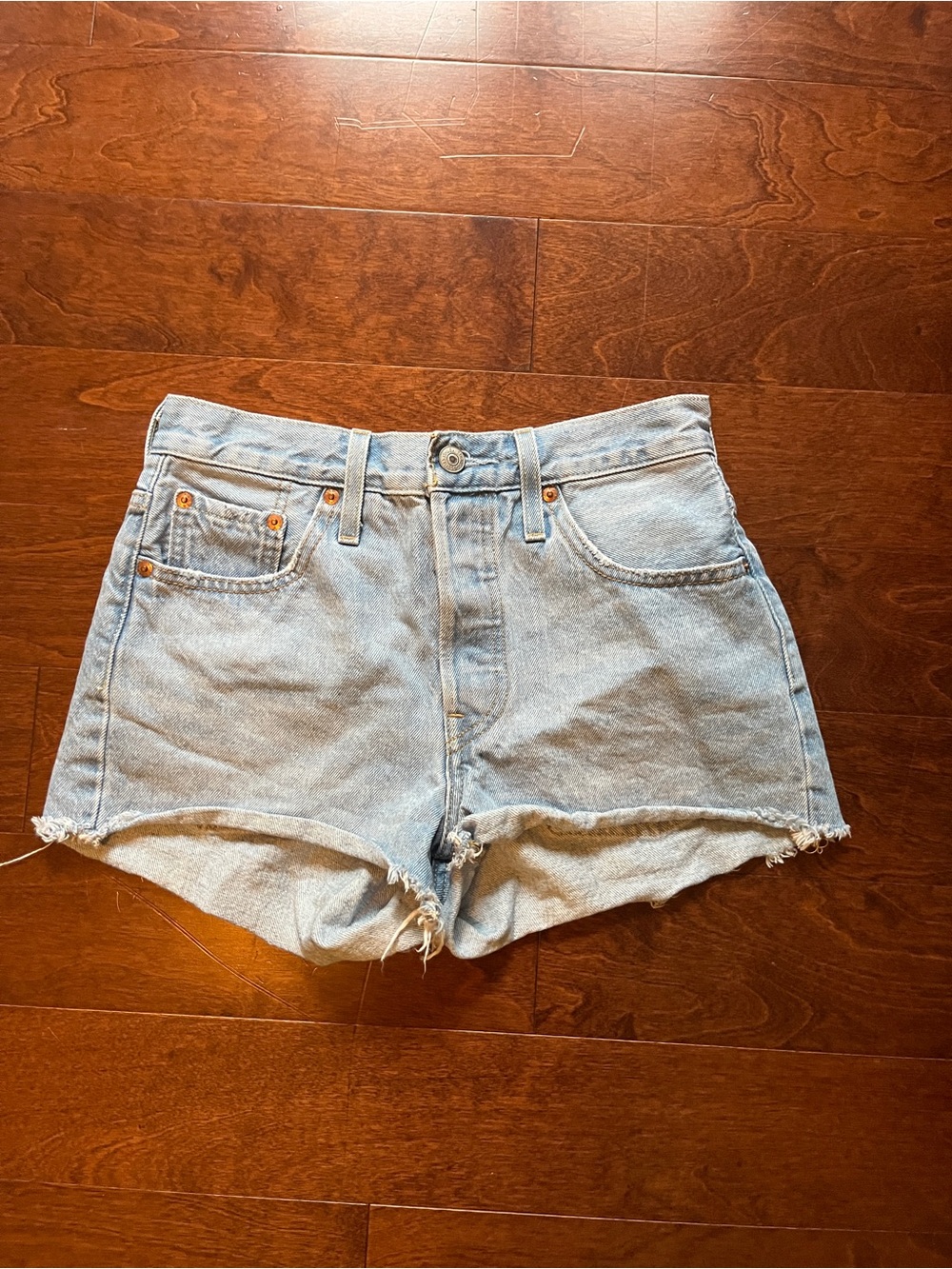 Levi’s 501 Light Blue Denim Cutoff Shorts